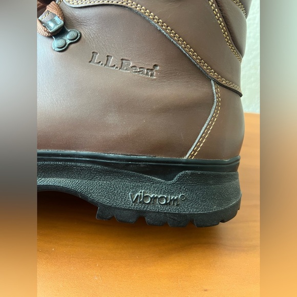 Vintage LL Bean Cresta Goretex Vibram Brown Hiking Boots Size 10.5 *FLAWS* - Picture 3 of 9